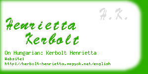 henrietta kerbolt business card